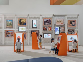 Interactive installation from the “Illuminating the Storeroom” Collection Educational Exhibition. Photo Courtesy: Taichung Art Museum