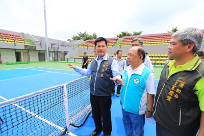 Mayor Lin Inspected “Taichung City Tennis Center”