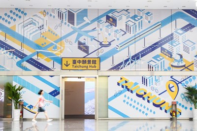 "Taichung Hub" has a new wall! People enjoy the ingenuous presentation of Taichung's vision and life story!